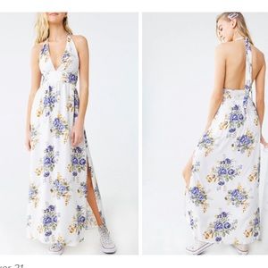 Forever 21 floral halter maxi dress